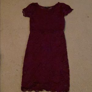 Burgundy dress